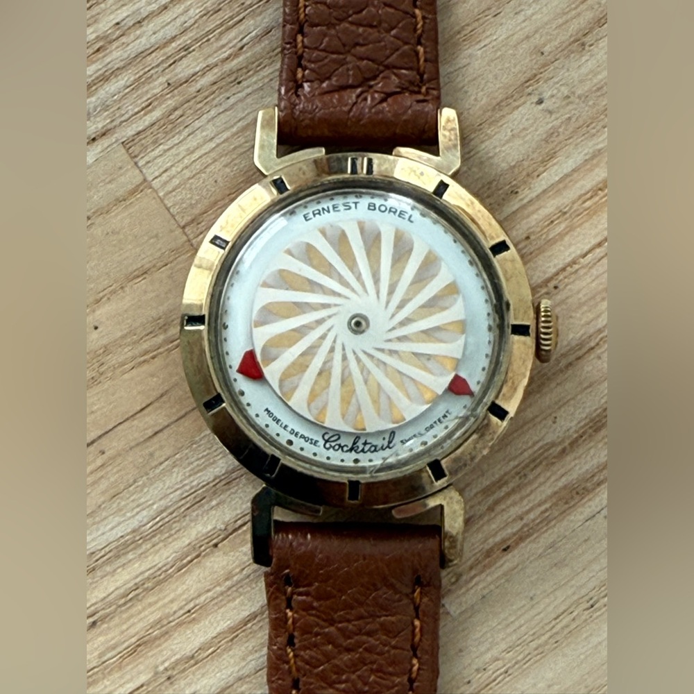 Ernest Borel Kaleidoscope Stunning Mechanical Watch Rare White Dial New Strap - Picture 3 of 17